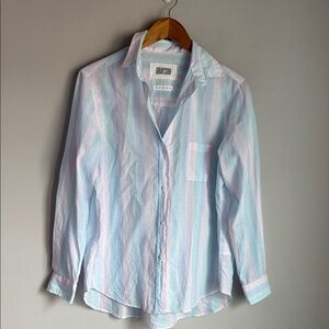 Grayson The Hero cotton blouse in pastel stripes Medium